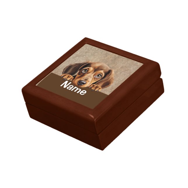 Dachshund Puppy Dog Pet  Gift Box (Side)