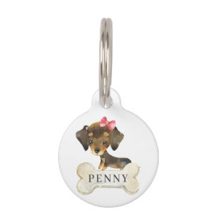 Dachshund Puppy Dog Pet ID Tag