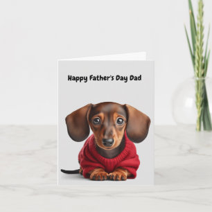 Dachshund Puppy Father's Day Card