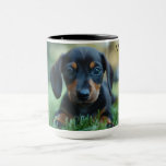 Dachshund Puppy in Grass Mug