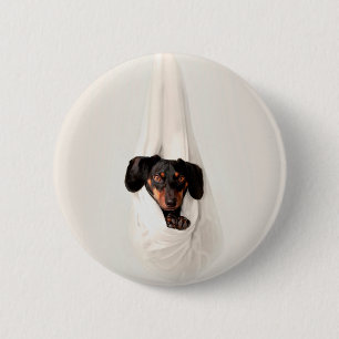 Dachshund Puppy in Hammock Cute Adorable Dog Button