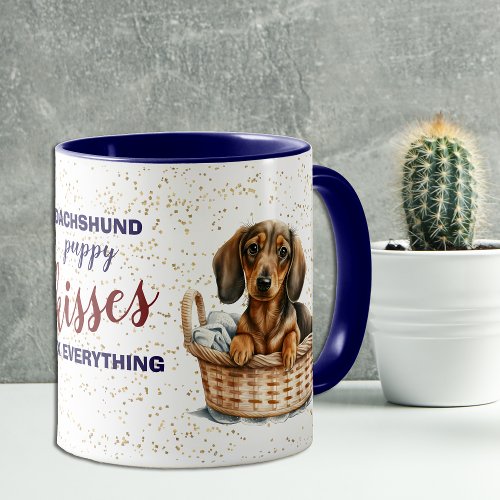 Dachshund Puppy Kisses Fix Everything Mug