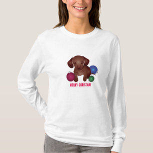 Dachshund Puppy Merry Christmas! T-Shirt