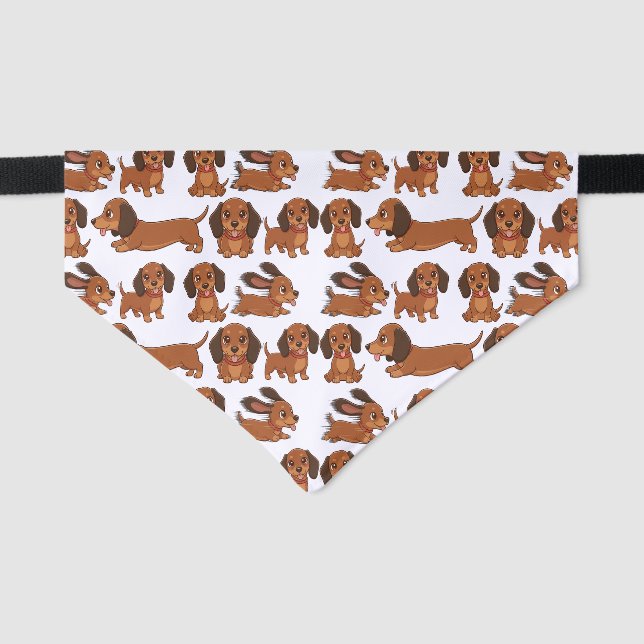 Dachshund Puppy Pattern Collar (Front)