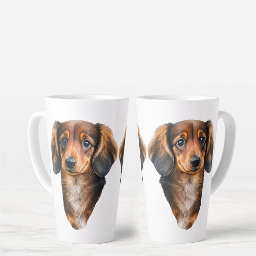 Dachshund Puppy Portrait Doxie Dog Latte Mug