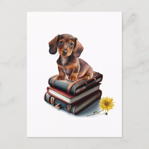 Dachshund Puppy Postcard