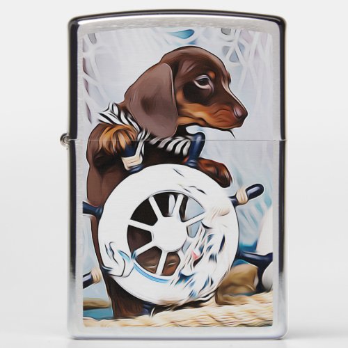 Dachshund Puppy Sailor And Sea Decorations Xmas Zippo Lighter