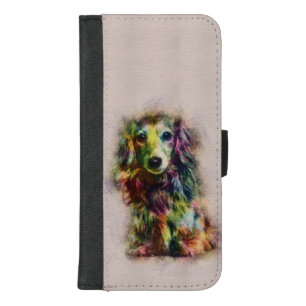 Dachshund Puppy Sketch Paint iPhone 8/7 Plus Wallet Case