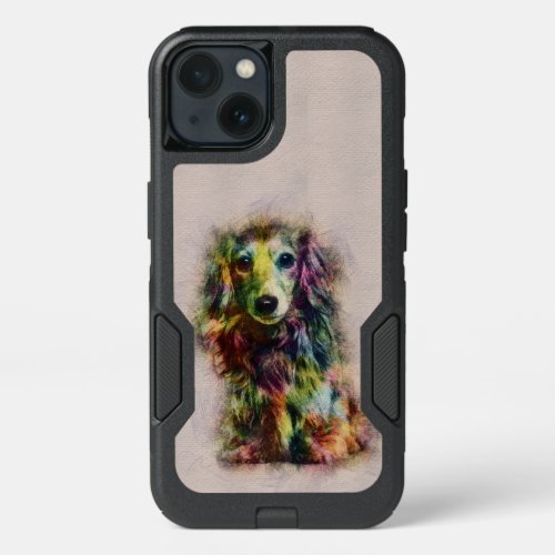 Dachshund Puppy Sketch Paint iPhone 13 Case