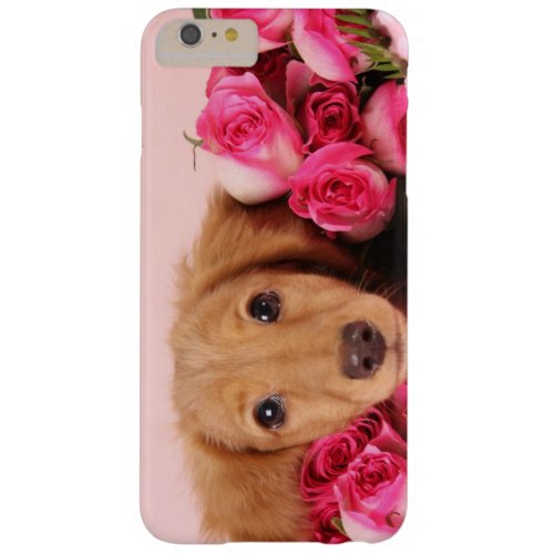 Dachshund Puppy Surrounded by Roses Barely There iPhone 6 Plus Case