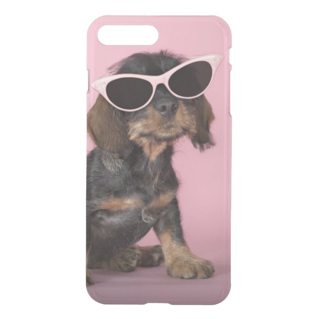 Dachshund Puppy Wearing Sunglasses Uncommon iPhone Case (Back)