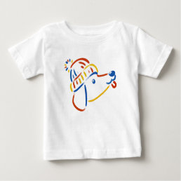 Dachshund Puppy with a Little Cap Baby T-Shirt