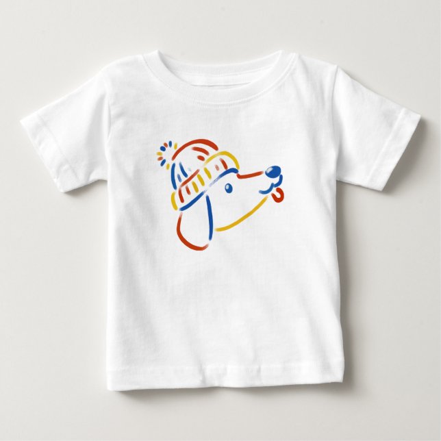 Dachshund Puppy with a Little Cap Baby T-Shirt (Front)