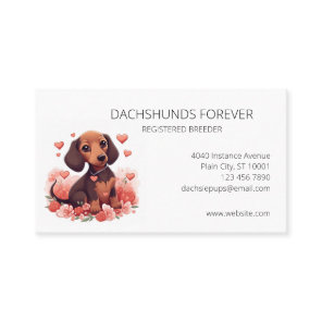 Dachshund Puppys Dog Breeder Business Card