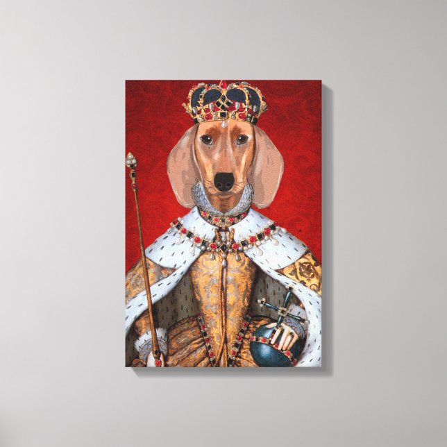 Dachshund Queen Canvas Print (Front)