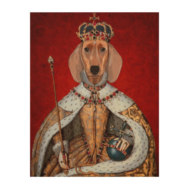 Dachshund Queen Wood Wall Decor (Front)