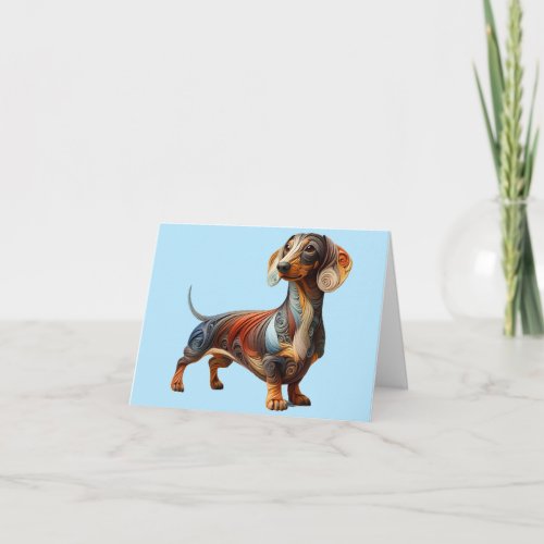 Dachshund Quilling Design Any Occasion  Card
