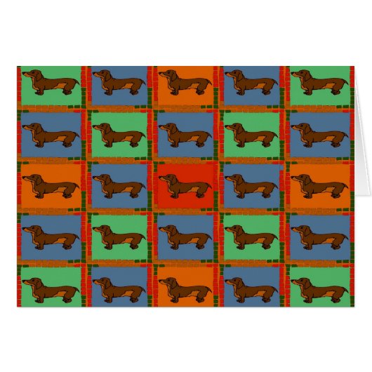 Dachshund Quilt Cards (Front Horizontal)