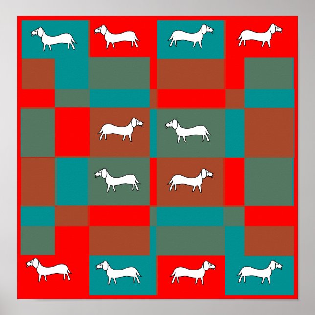 Dachshund Quilt Poster (Front)