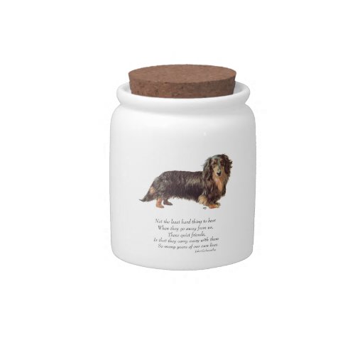 Dachshund Rainbow Bridge Candy Jar