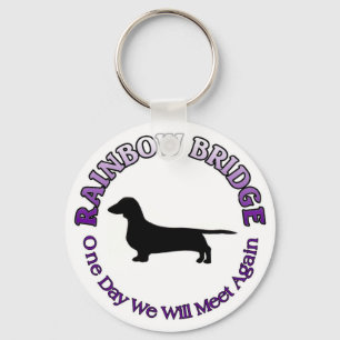 DACHSHUND RAINBOW BRIDGE KEYCHAIN