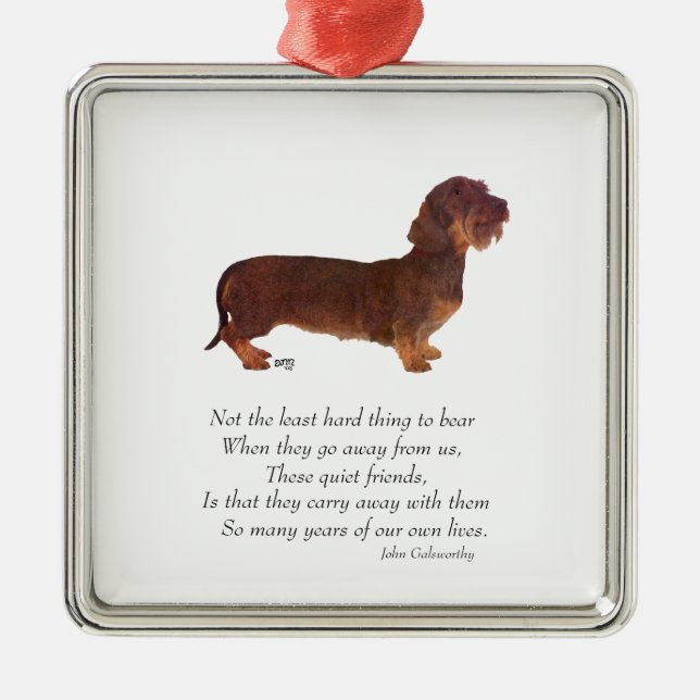 Dachshund Rainbow Bridge Metal Ornament (Front)