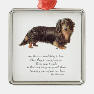 Dachshund Rainbow Bridge Metal Ornament