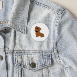 dachshund red cartoon patch