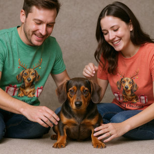Dachshund Reindeer T-Shirt