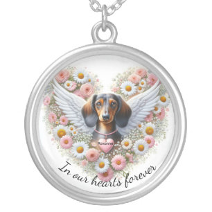 Dachshund Remembrance  Silver Plated Necklace