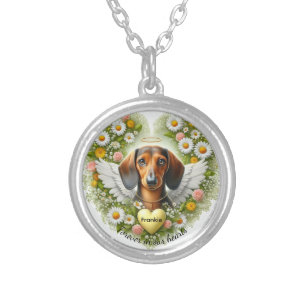 Dachshund Remembrance  Silver Plated Necklace