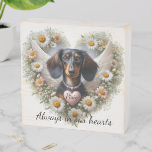 Dachshund Remembrance Wooden Box Sign