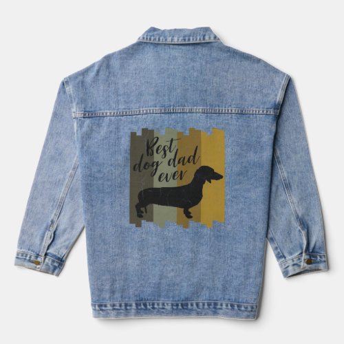 Dachshund Retro Dachshund Lid  Denim Jacket