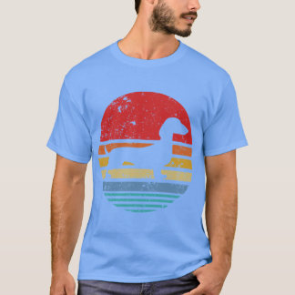 Dachshund Retro Sunset Dog Daschund girl T-Shirt