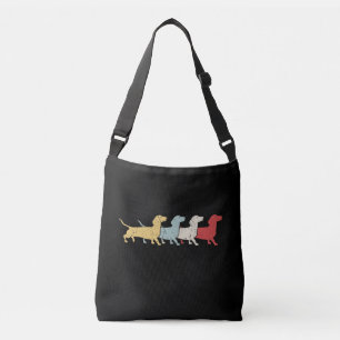Dachshund Retro Vintage Crossbody Bag