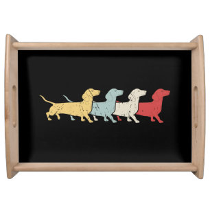 Dachshund Retro Vintage Serving Tray