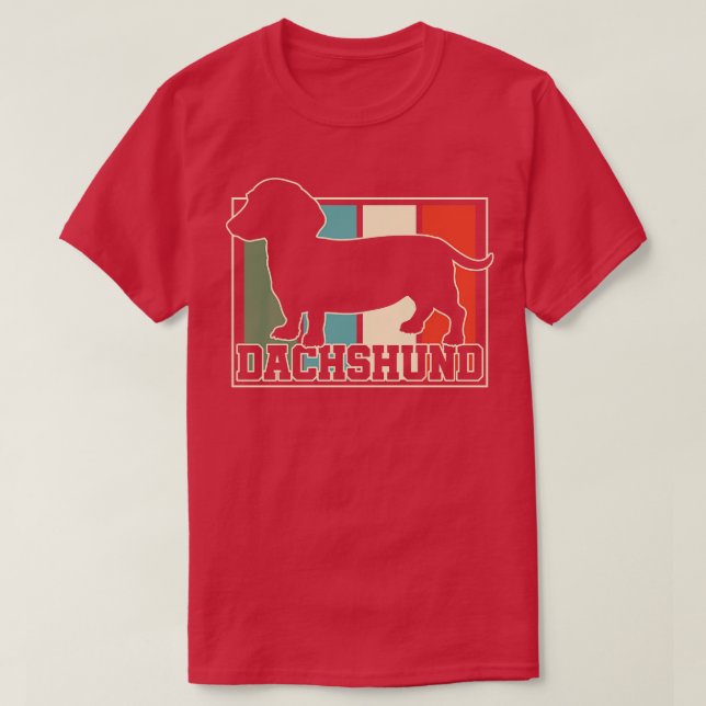 Dachshund Retro Vintage T-Shirt (Design Front)