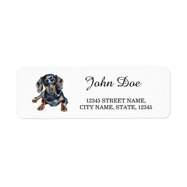 Dachshund Return Address Label (Front)