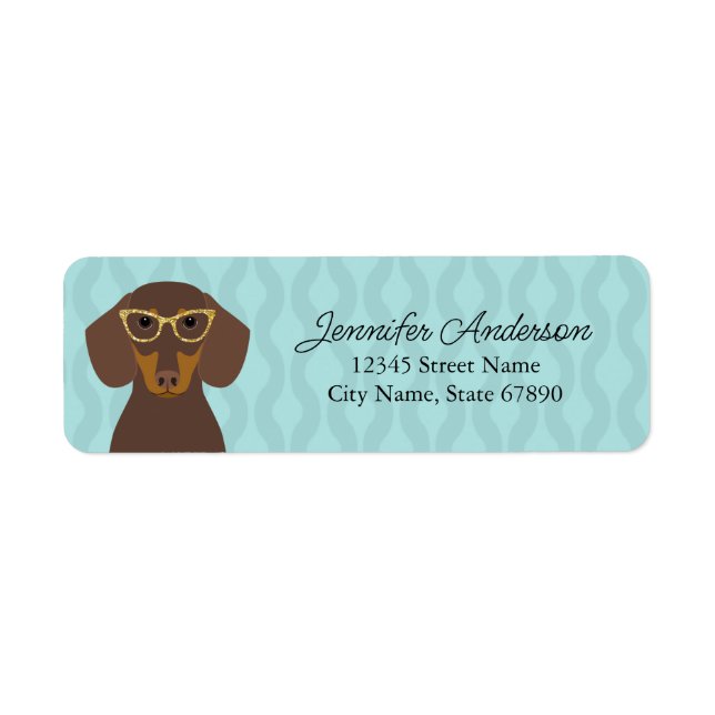 Dachshund Return Address Label (Front)
