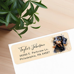 Dachshund Return Address Label