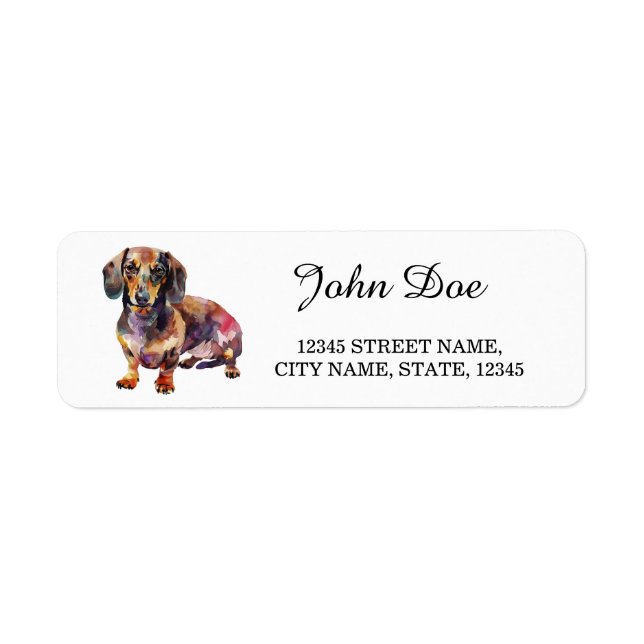 Dachshund Return Address Label (Front)