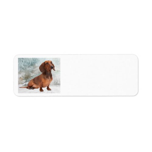 Dachshund Return Address Label