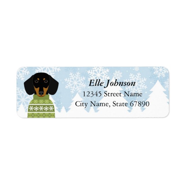 Dachshund Return Address Labels (Front)