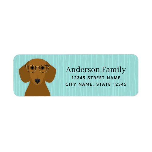 Dachshund Return Address Labels