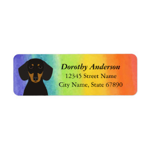 Dachshund Return Address Labels