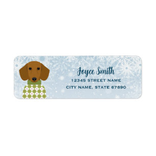 Dachshund Return Address Labels