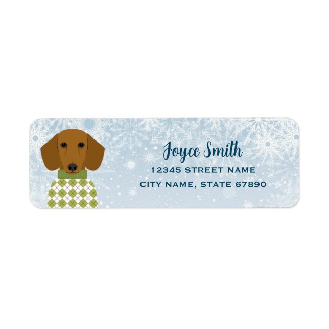 Dachshund Return Address Labels (Front)