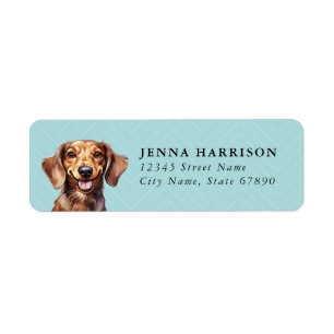 Dachshund Return Address Labels