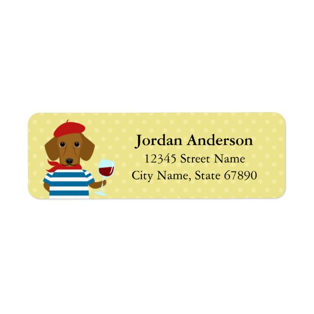 Dachshund Return Address Labels (Front)