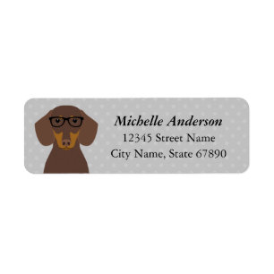 Dachshund Return Address Labels